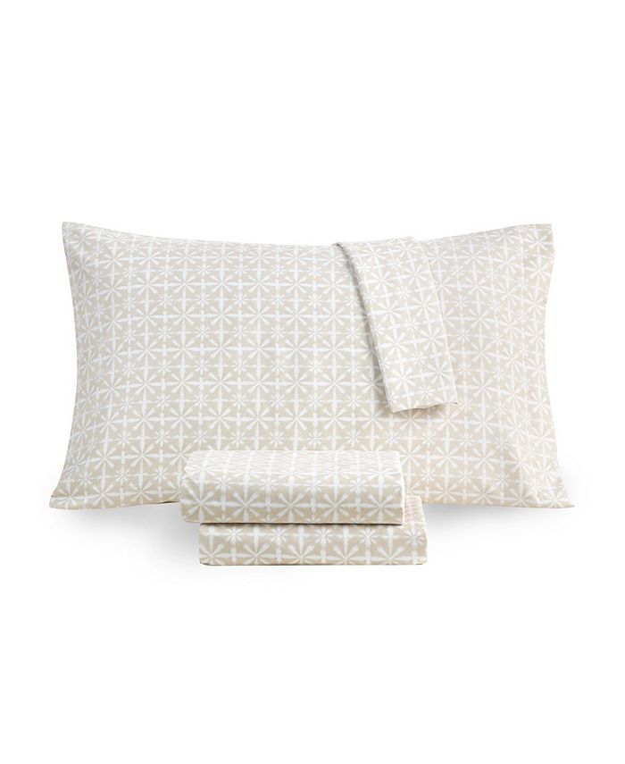 Sanders Printed Microfiber Twin 3Pc Sheet Set, Created for Macy's