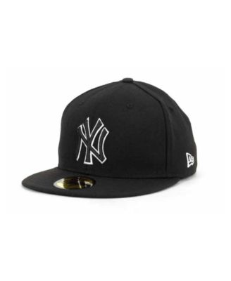 black and white ny hat