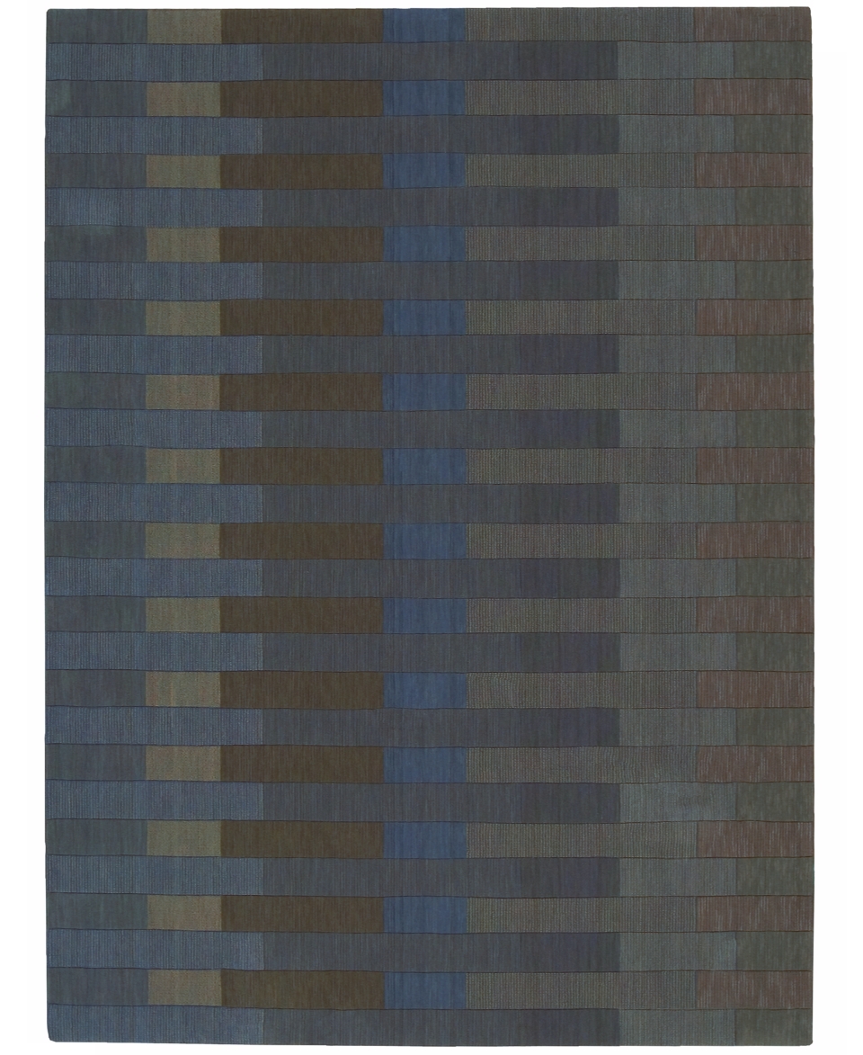 Loom Select Linear Blocks LS06 Slate 7 9 x 10 10   Rugs