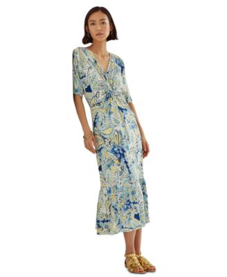 ralph lauren paisley print dress