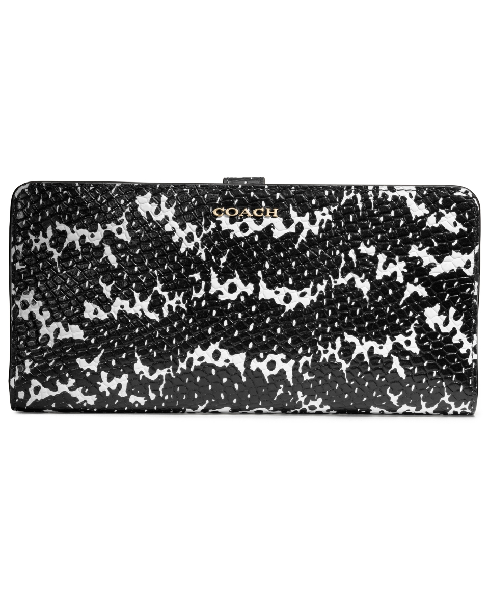 COACH MADISON SKINNY WALLET IN TWO TONE PYTHON EMBOSSED LEATHER   COACH   Handbags & Accessories