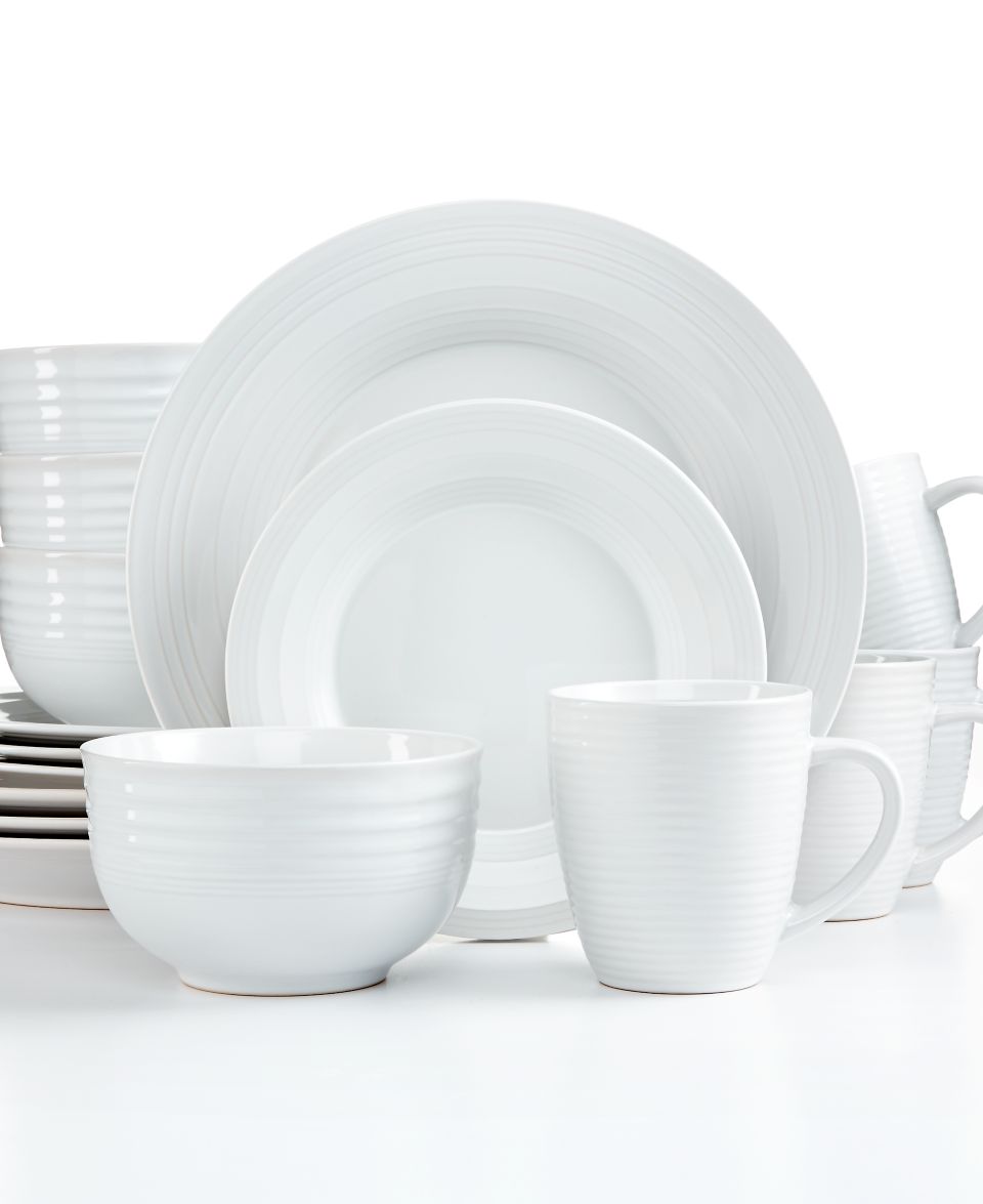 Corelle Shimmering White Round 16 Piece Set   Casual Dinnerware   Dining & Entertaining