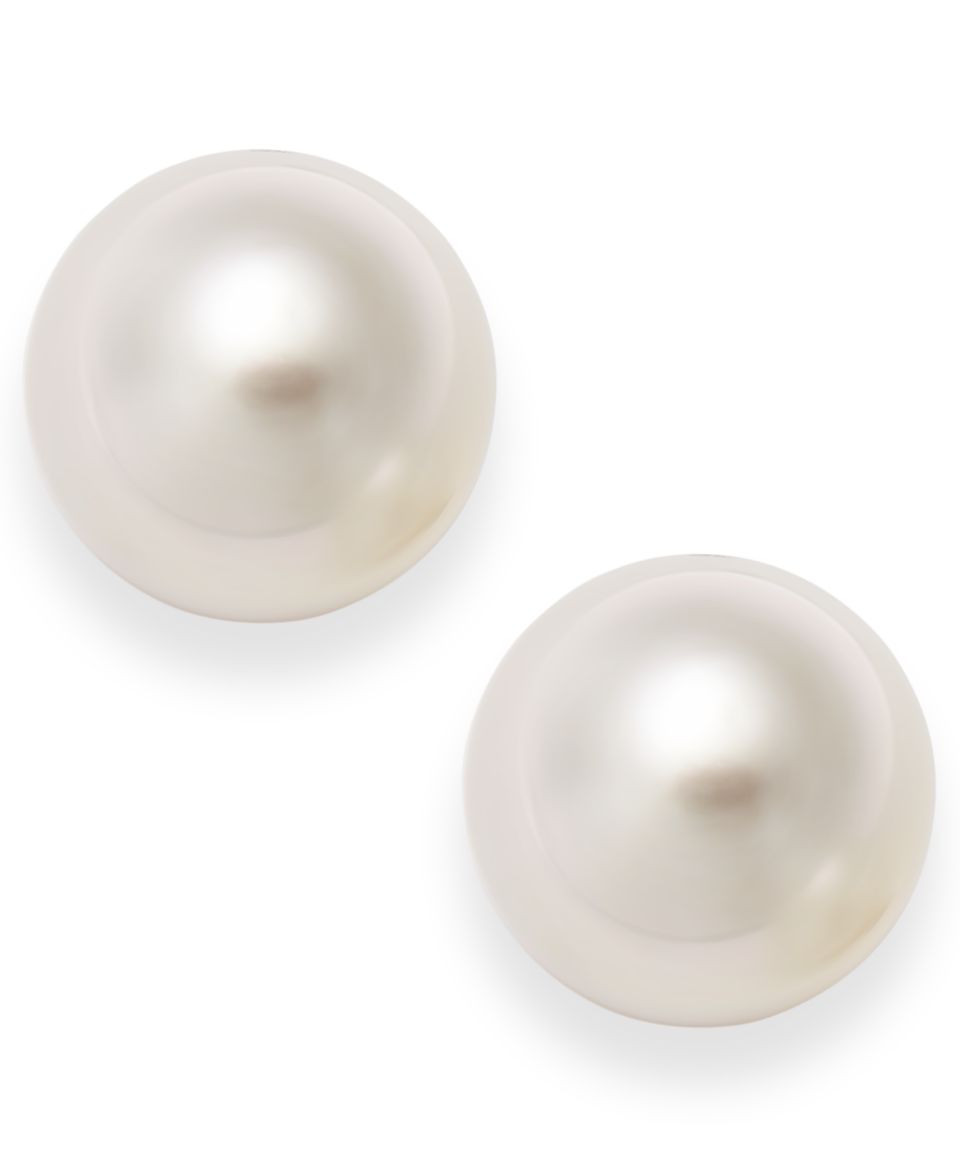 Pearl Necklace, 14k Gold Cultured South Sea Pearl Strand (10 12mm)   Necklaces   Jewelry & Watches