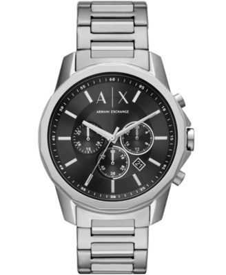 A|X Armani Exchange Мужские часы с хронографом и браслетом из нержавеющей стали 44 мм