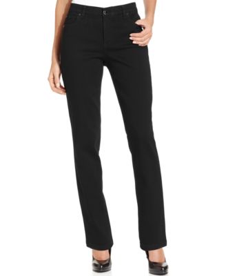 JM Collection Jeans, Curvy-Fit Straight-Leg, Saturated Wash - Jeans ...