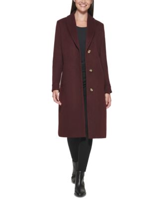 calvin klein single breasted walker coat