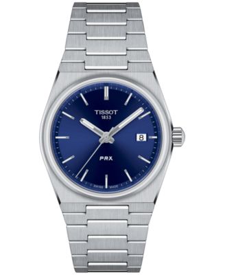 Часы Tissot Unisex PRX с серебристым браслетом из нержавеющей стали 35 мм