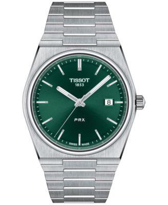 Мужские часы Tissot PRX с серебристым браслетом из нержавеющей стали 40 мм
