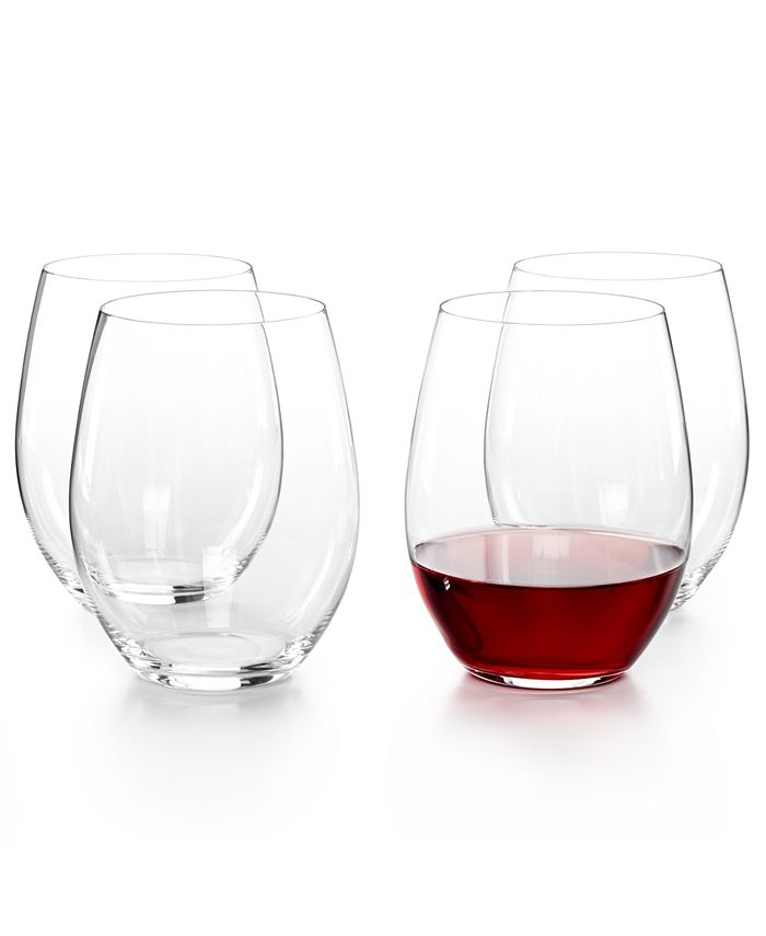 Riedel O Cabernet and Merlot Stemless Wine Glasses 4 Piece Value Set ...