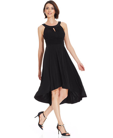 Sangria Sleeveless High-Low Halter Dress - Dresses - Women - Macy's