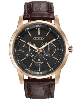 citizen eco drive black leather strap