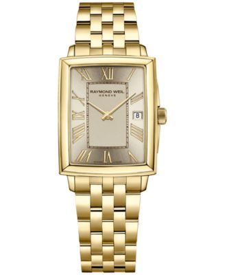 Женские швейцарские часы Toccata Gold PVD с браслетом из нержавеющей стали Raymond Weil 22,6x28,1 мм