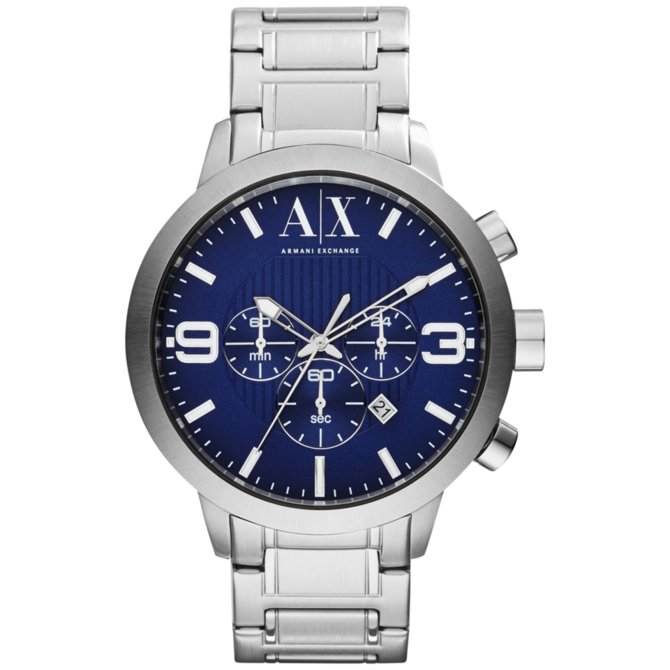 Armani Exchange Mens Chronograph Stainless Steel Bracelet Watch