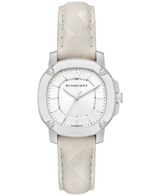 burberry the britain leather strap watch