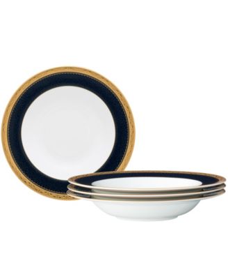 Набор из 4 суповых мисок Noritake Odessa Cobalt Gold, 8,50 дюйма, 12 унций.