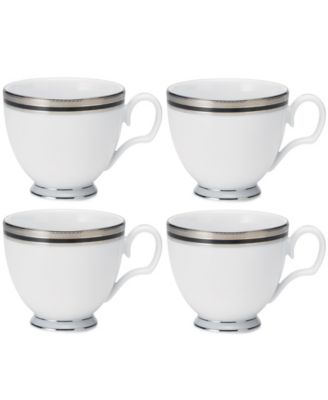Набор Noritake Austin Platinum из 4 чашек по 8 унций.