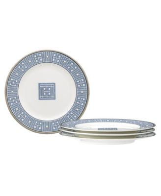 Набор для выпечки Noritake Infinity Blue, состоящий из 4 кусочков хлеба, масла и закусок, на 4 персоны