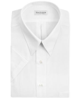 mens white short sleeve dress shirt