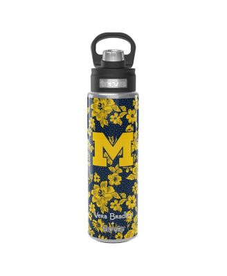 Бутылка Vera Bradley x Tervis Michigan Wolverines объемом 24 унции с широким горлышком и роскошной крышкой
