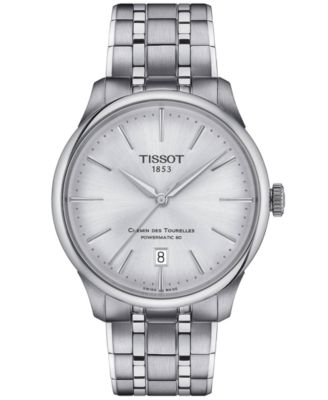 Tissot Унисекс Швейцарские автоматические часы Chemin des Tourelles Powermatic 80 с браслетом из нержавеющей стали 39 мм