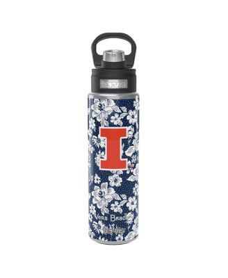 Бутылка Vera Bradley x Tervis Tumbler Illinois Fighting Illinini объемом 24 унции с широким горлышком и роскошной крышкой