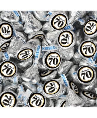 Конфеты Just Candy на 70-летие в молочном шоколаде Hershey's Kisses, 90 штук