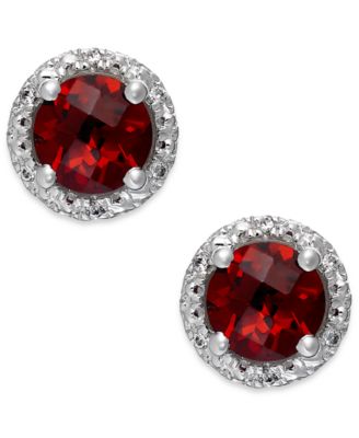 macys garnet earrings