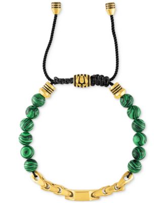 Мужской браслет-боло из бисера Bulova Link из позолоченной нержавеющей стали