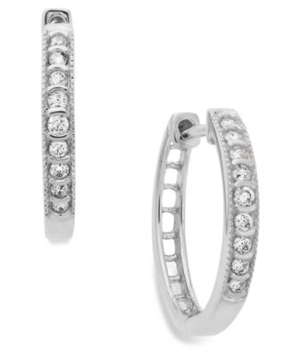 6 carat diamond hoop earrings