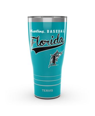 Стакан Tervis Tumbler Florida Marlins 30 унций из коллекции Cooperstown в винтажном стиле из нержавеющей стали