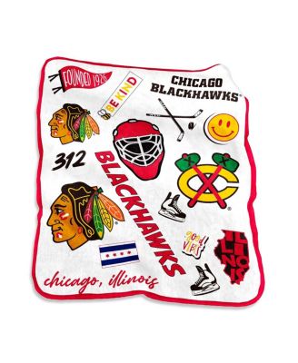 Плюшевое одеяло Chicago Blackhawks размером 50 x 60 дюймов из натурального рашеля