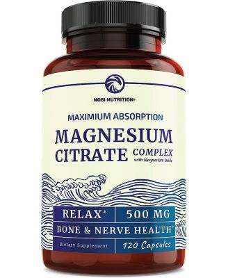 Капсулы с магниевым комплексом Nobi Nutrition, Оксид магния, цитрат магния, , 120 карат