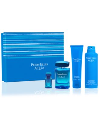 Perry Ellis Mens 4 шт Подарочный набор туалетной воды Aqua 15590₽