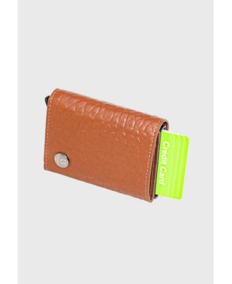 Мужской Трехслойный держатель для карт Furniq UK из натуральной кожи с рисунком слона в Великобритании