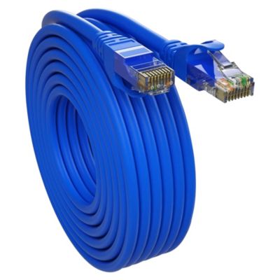 5-ядерный кабель Ethernet длиной 20 футов Cat 6 Компьютерный Интернет-патч-корд высокоскоростной WiFi RJ45 для игр в помещении и на открытом воздухе - ET 20FT BLU blue