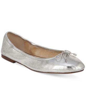 Кожаные балетки на мягкой подошве Sam Edelman Felicia серого цвета