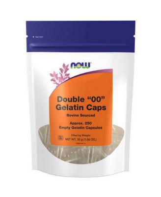 Now Foods Пустые капсулы желатиновые двойные 00, 250 капсул без цвета