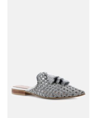 Женские плетеные шлепанцы на плоской подошве, украшенные кисточками Rag - Co MELANIE