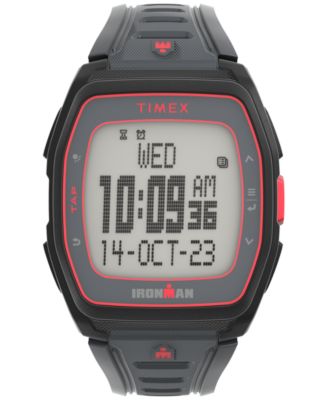 Цифровые часы Timex Unisex Ironman T300 с черным силиконовым ремешком 42 мм черные