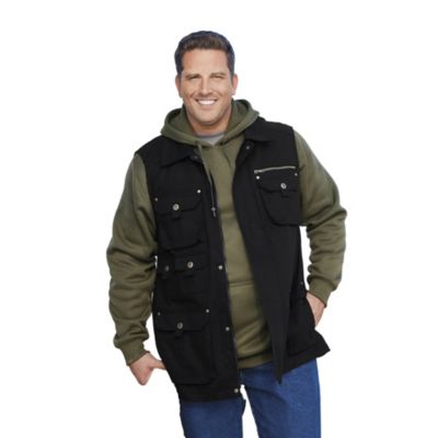 Мужской повседневный жилет из саржи Boulder Creek by KingSize Big - Tall с 9 карманами