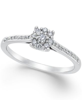 10k white gold promise ring