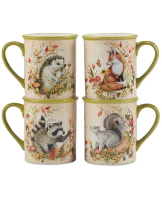 Сертифицированные международные кружки Woodland Critters, набор из 4 кружек