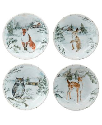 Сертифицированные международные суповые тарелки Winter's Frost, набор из 4-х