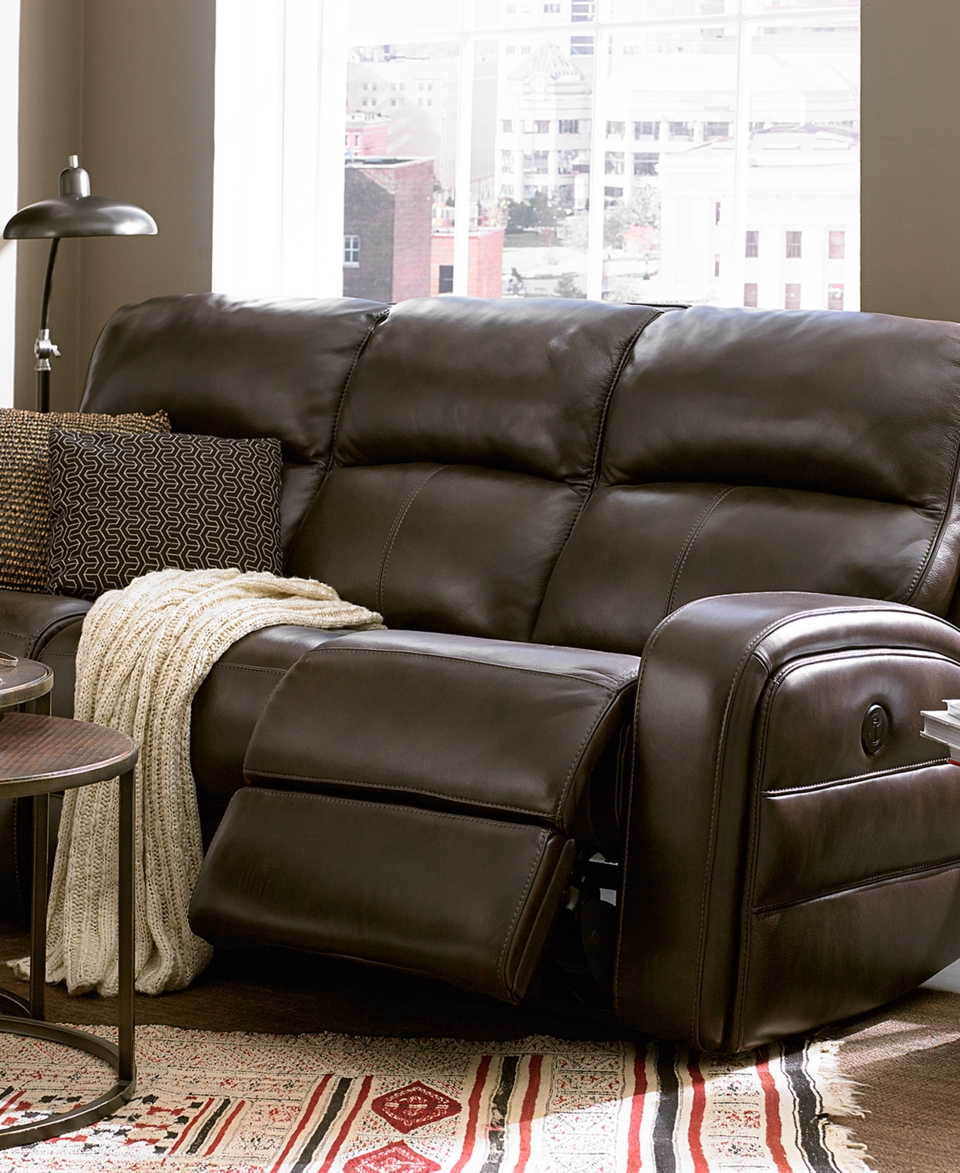 Hannon Leather Power Motion Sofa Collection   Furniture