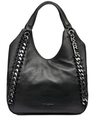 Кожаная сумка KARL LAGERFELD PARIS Gaelle из кожи КАРЛА ЛАГЕРФЕЛЬДА 99890₽