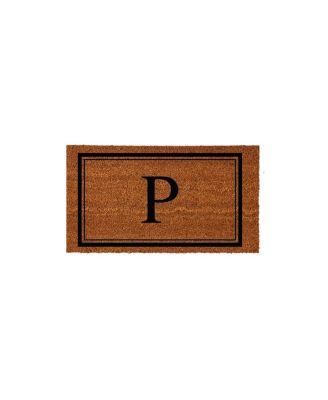 Коврик из 100% натуральной кокосовой койры Evergreen Monogram для помещений и улицы, 28 