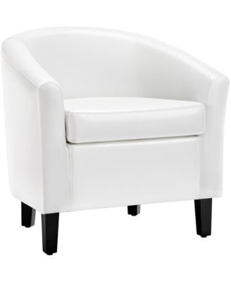 Регулируемая подставка для ног из искусственной кожи Yaheetech с изогнутым подлокотником и акцентом на стуле