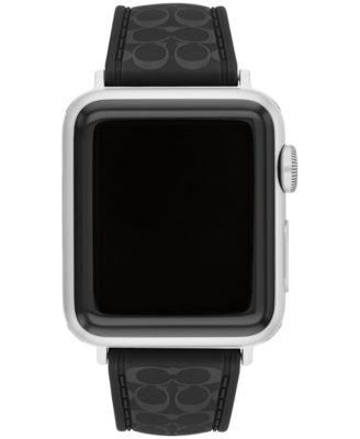 Женские часы COACH с черным силиконовым ремешком Apple Watch 38мм, 40мм, 41мм