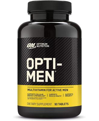 Optimum Nutrition Opti-Men, витамин С, цинк и витамины D, E, B12 для поддержания иммунитета, ежедневная мультивитаминная добавка для мужчин, 90 грамм черного цвета