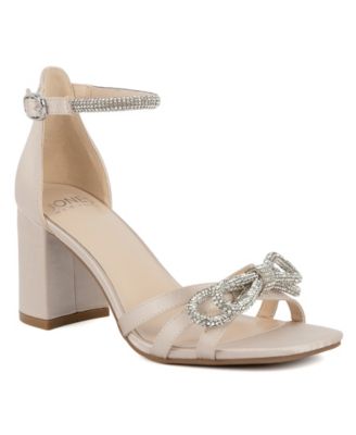 Джонс Нью-Йорк Earaman Женские Блок Каблук Горный Хрусталь Платье С Бантом Сандалии